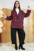 Stella Micro Stud Classic Blazer Burgundy /8=